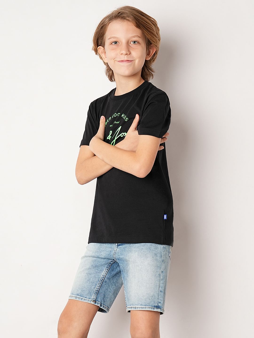 Black Logo Print T-shirt