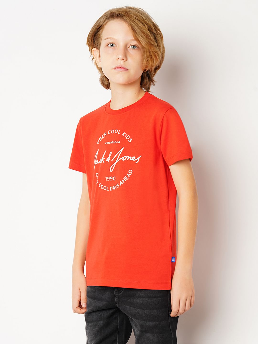 Red Logo Print T-shirt