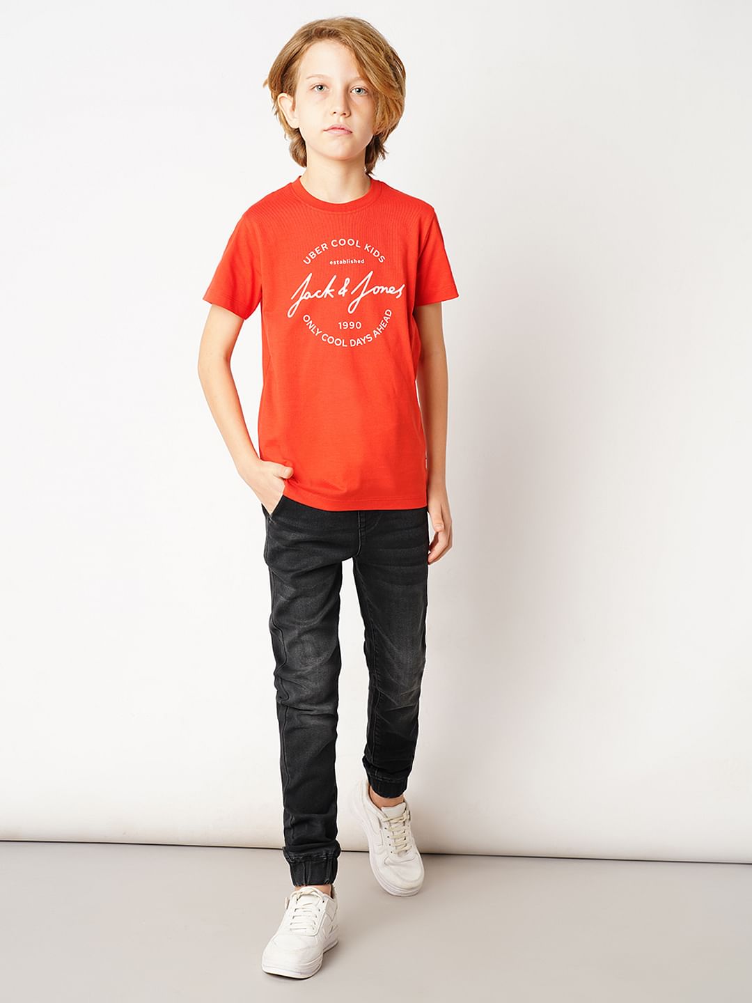 Red Logo Print T-shirt