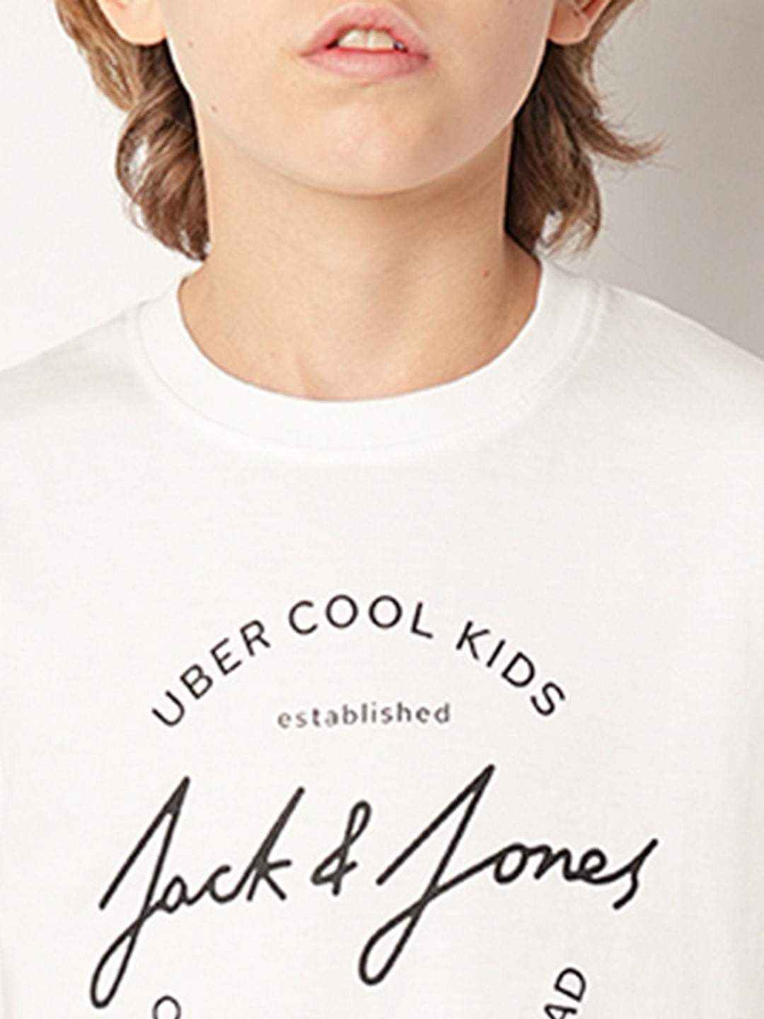 White Logo Print T-shirt