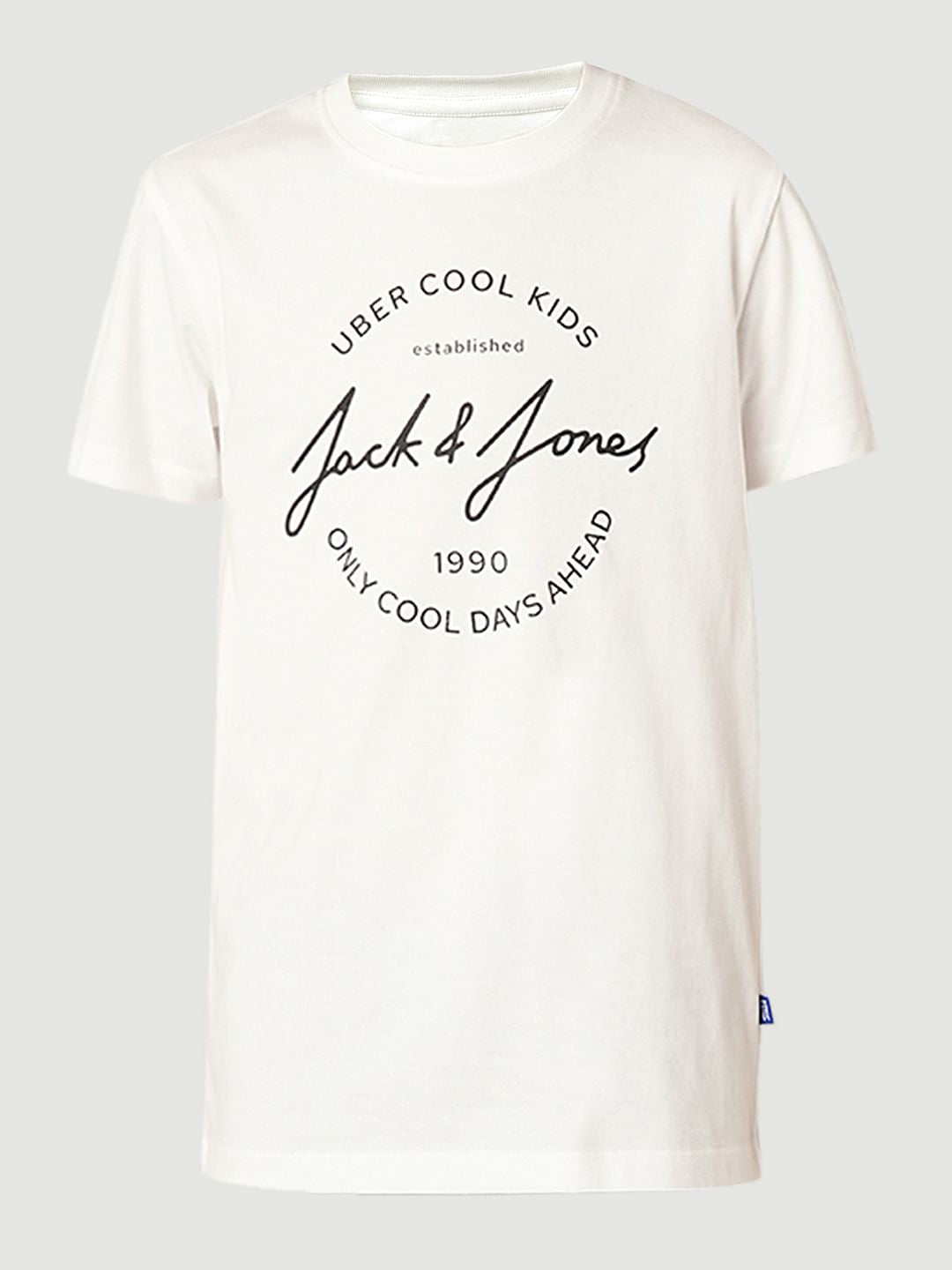 White Logo Print T-shirt