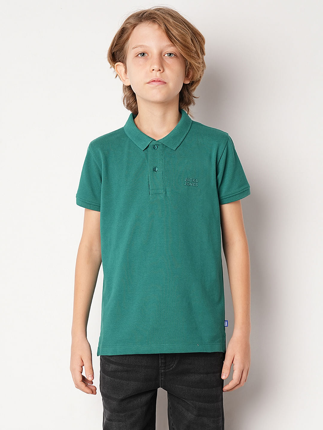 Green Logo Print Polo T-shirt