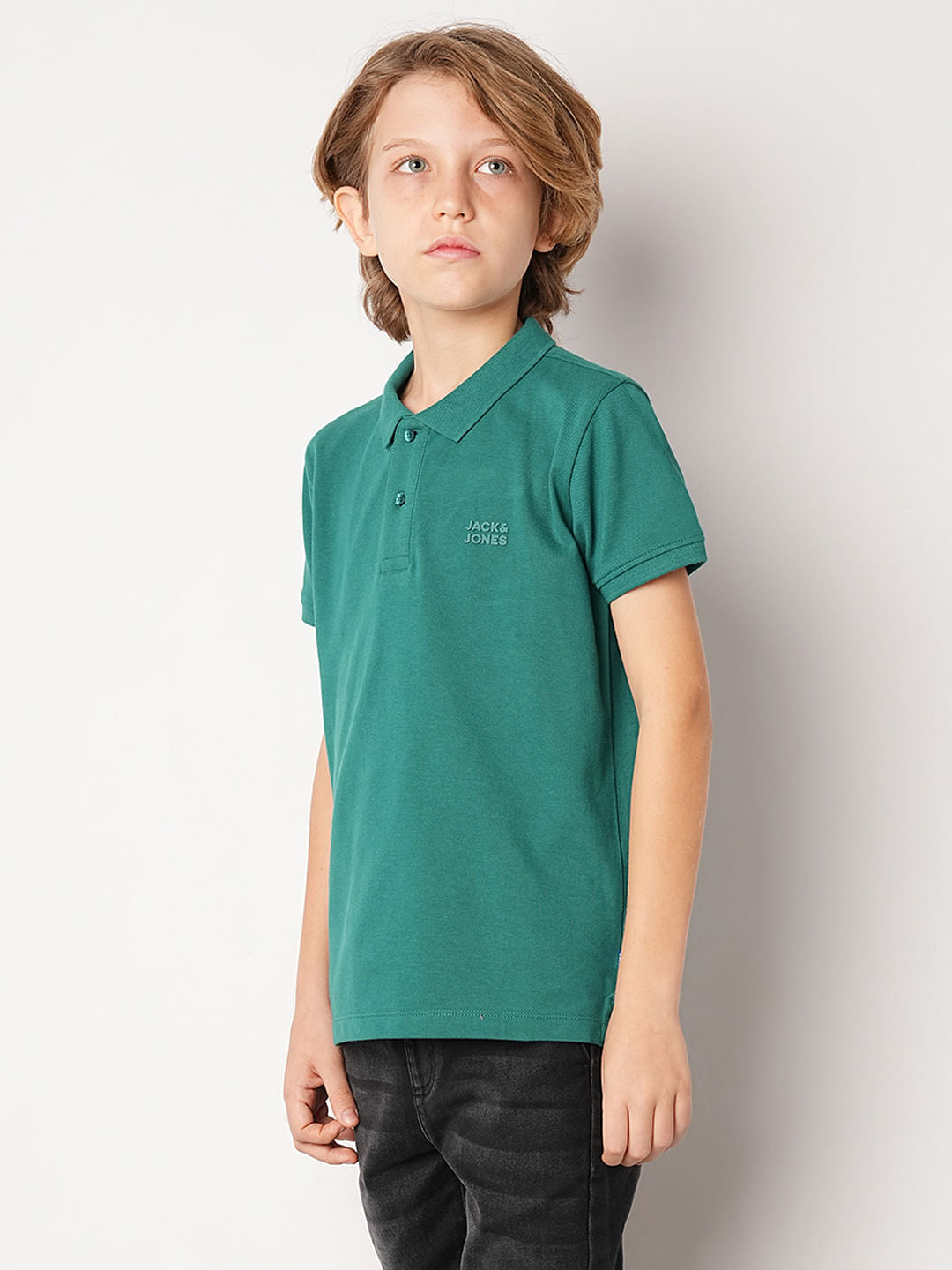 Green Logo Print Polo T-shirt
