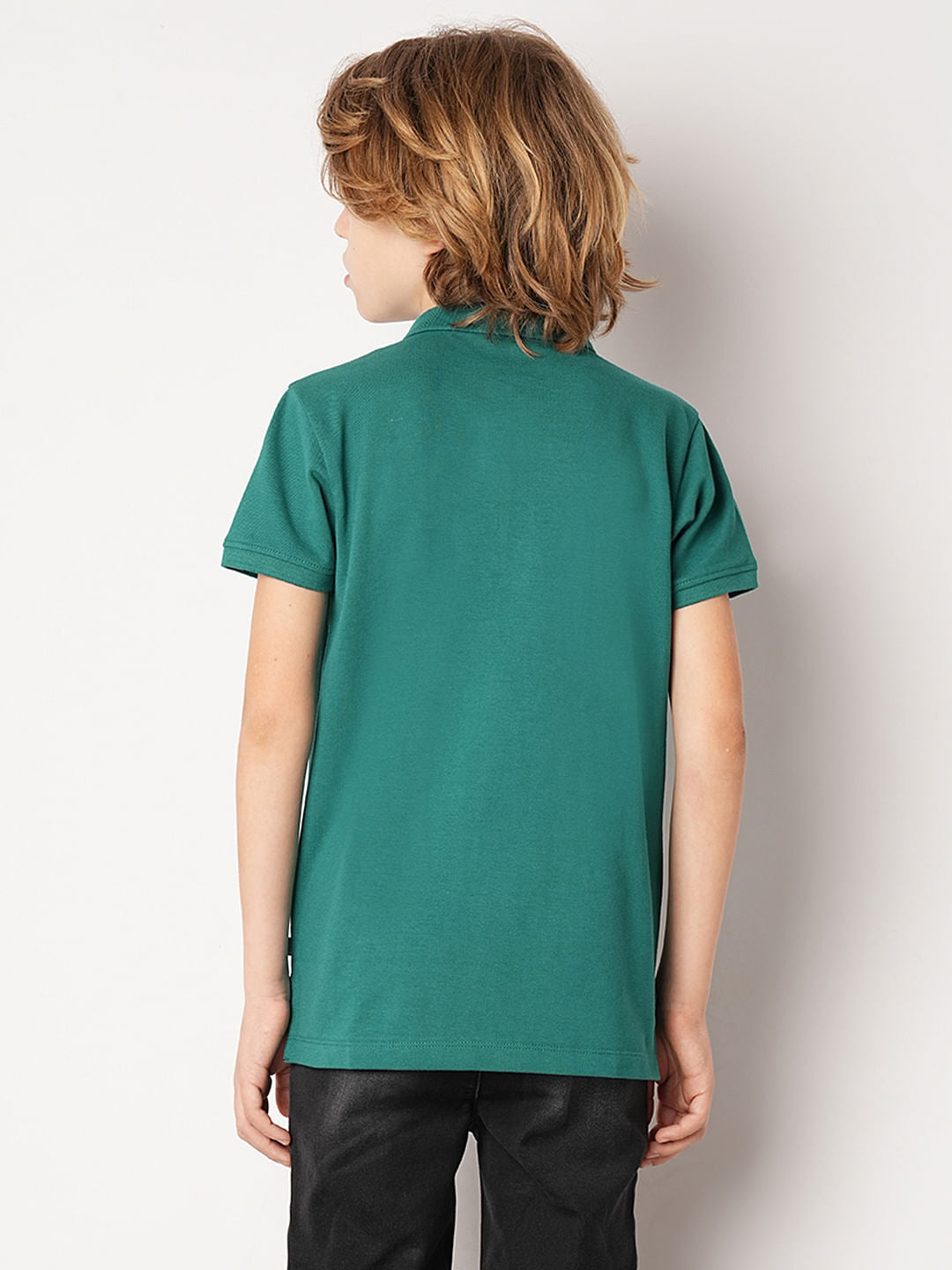 Green Logo Print Polo T-shirt