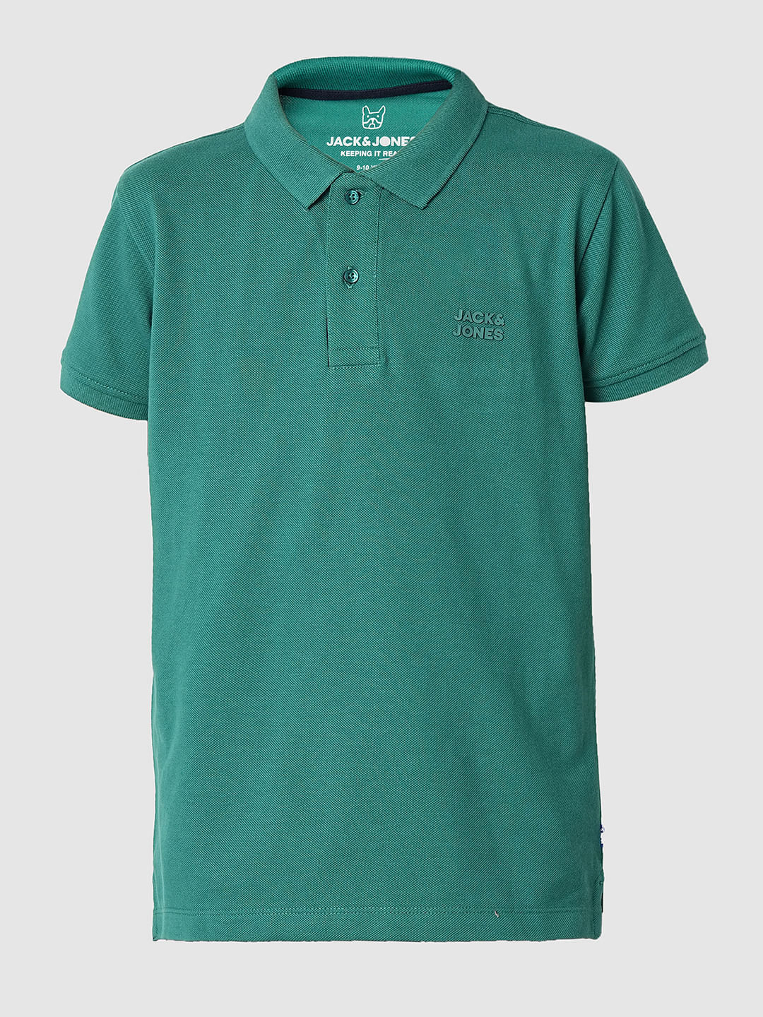 Green Logo Print Polo T-shirt