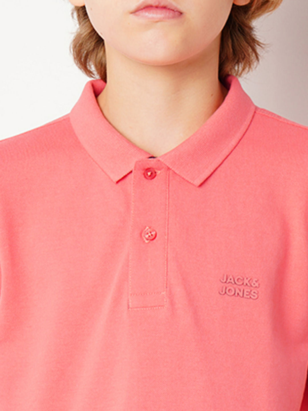 Pink Logo Print Polo T-shirt