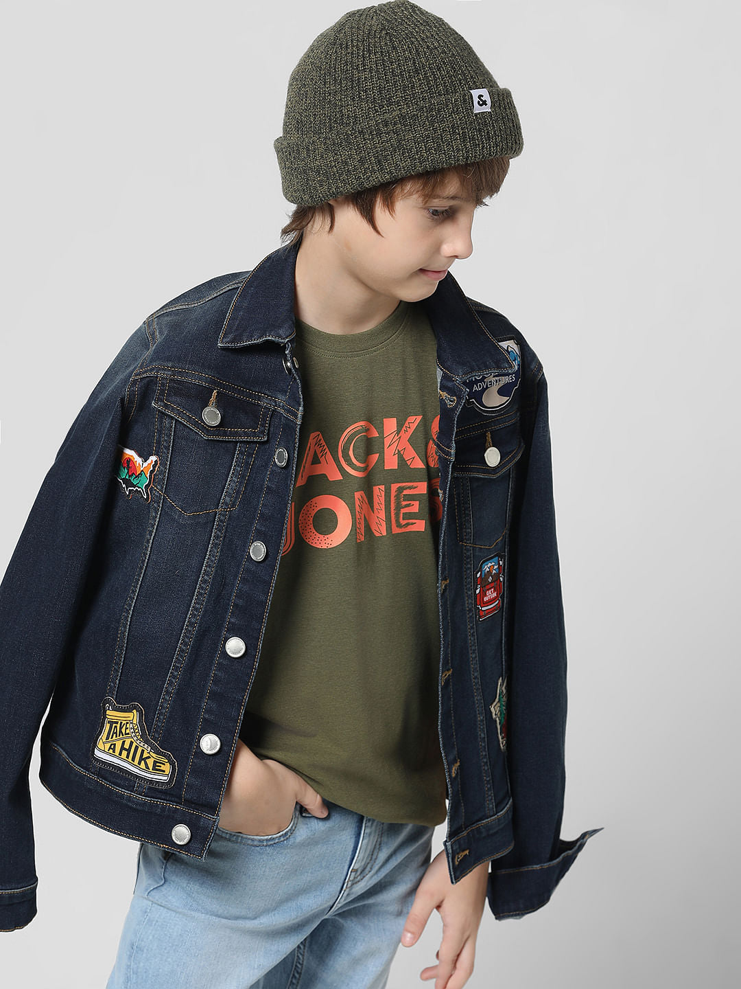 Dark Green Logo Print T-shirt