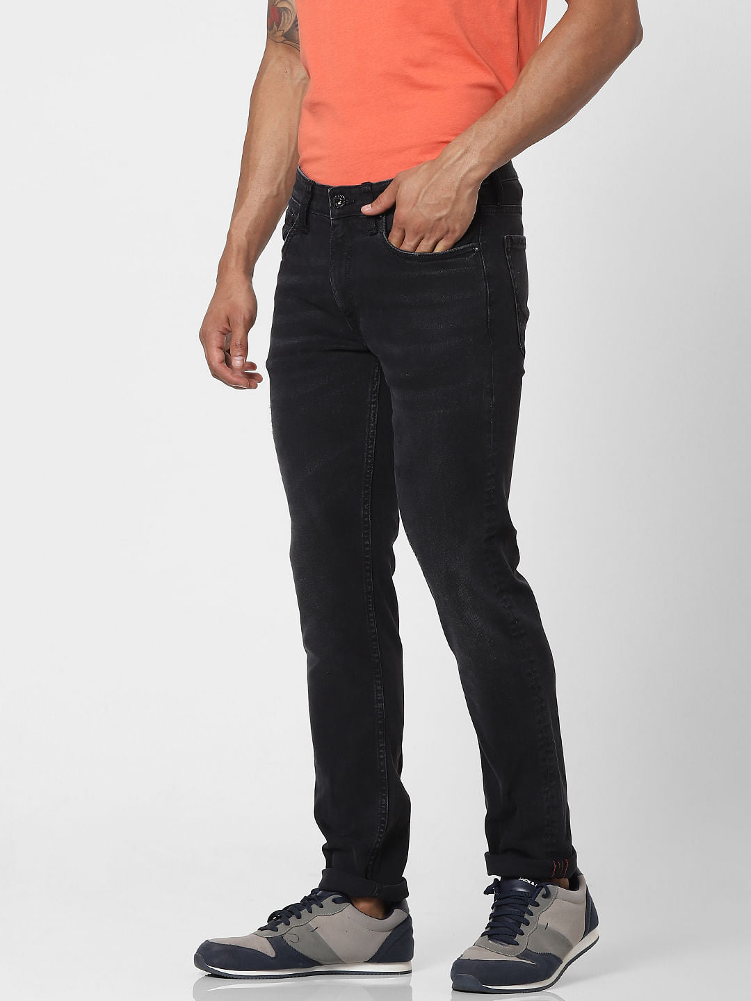 Black Low Rise Ben Skinny Fit Jeans