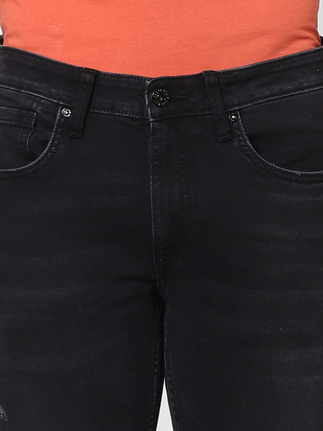 Black Low Rise Ben Skinny Fit Jeans