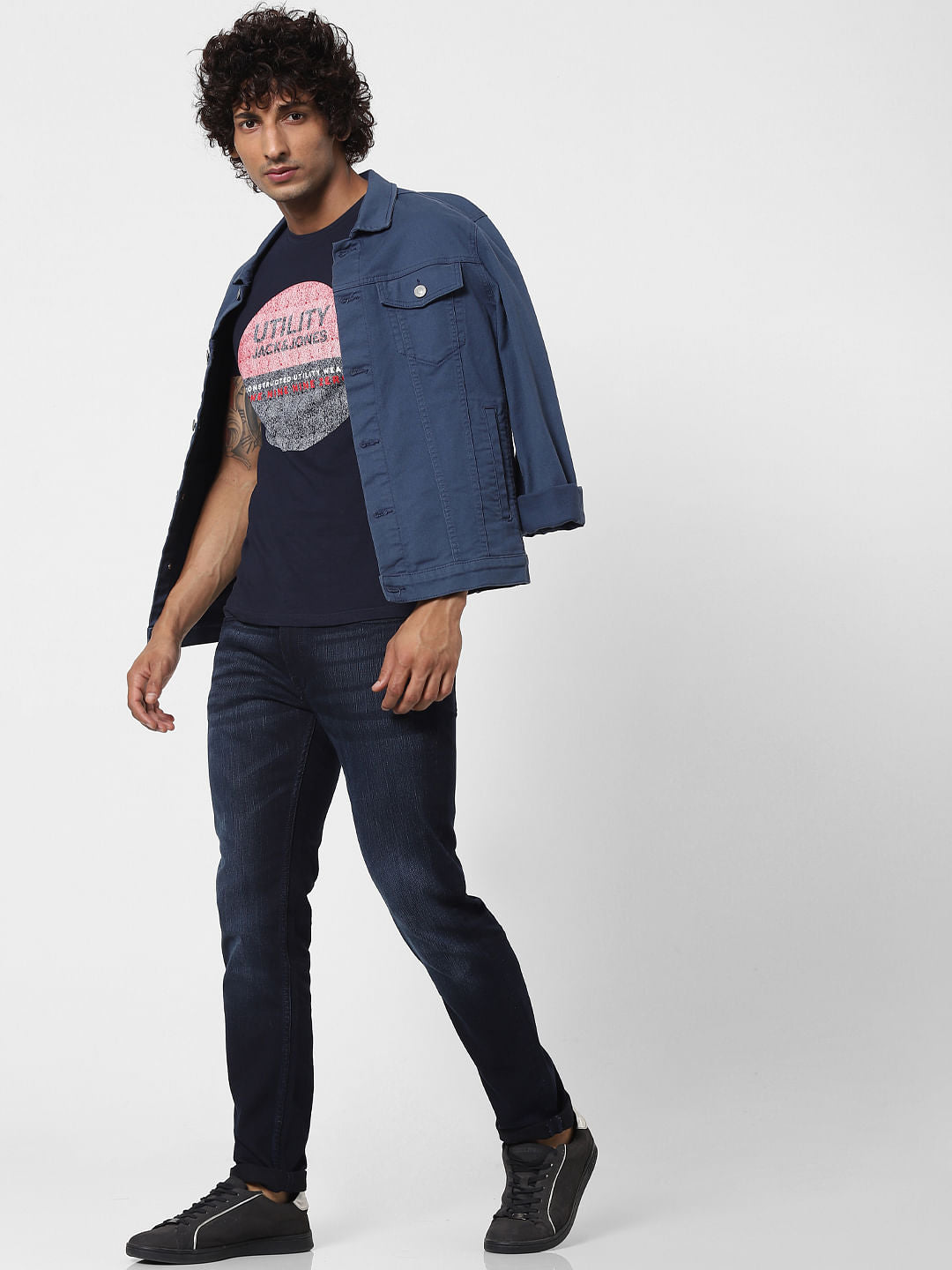 Dark Blue Low Rise Ben Skinny Fit Jeans