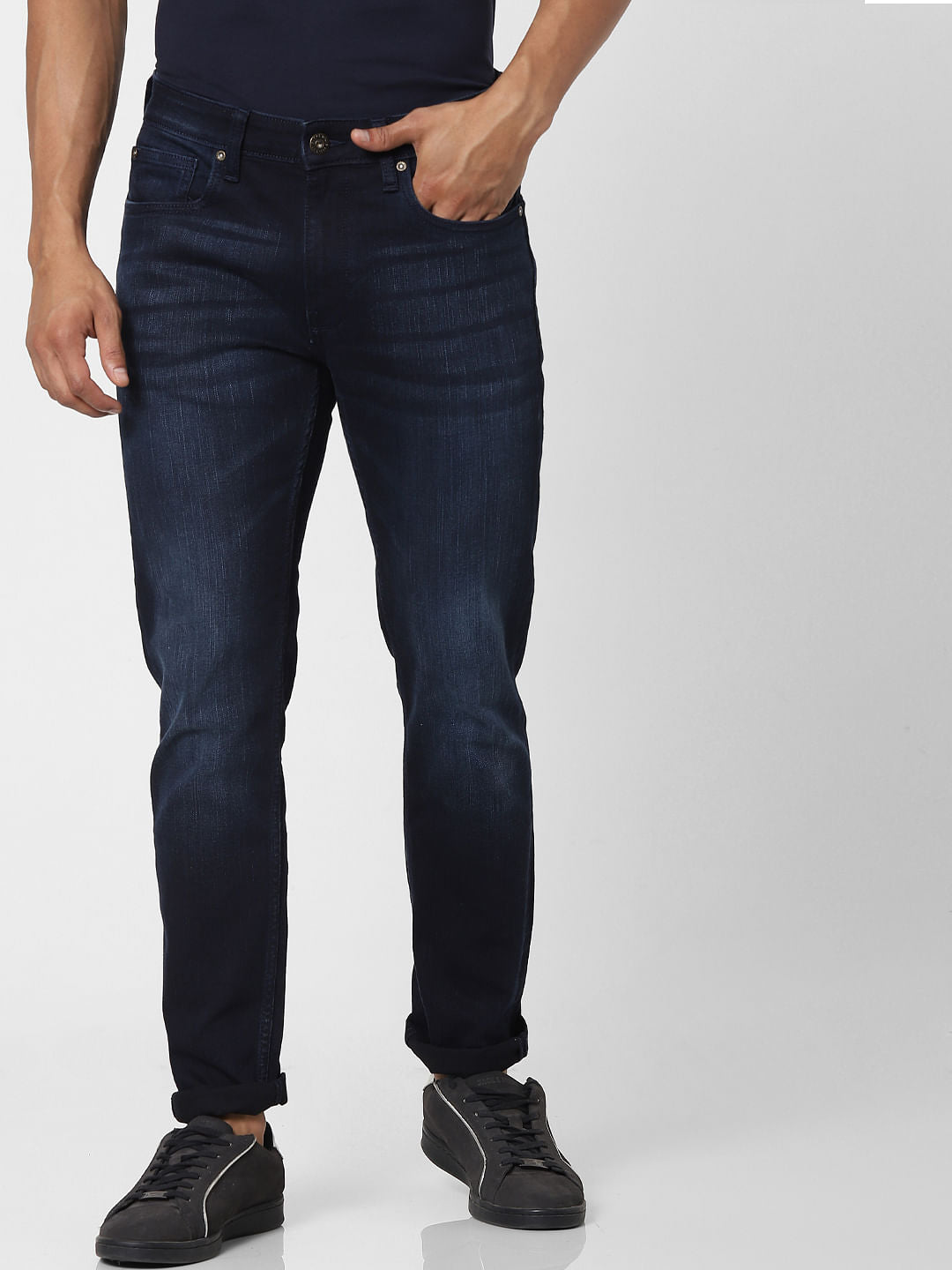 Dark Blue Low Rise Ben Skinny Fit Jeans