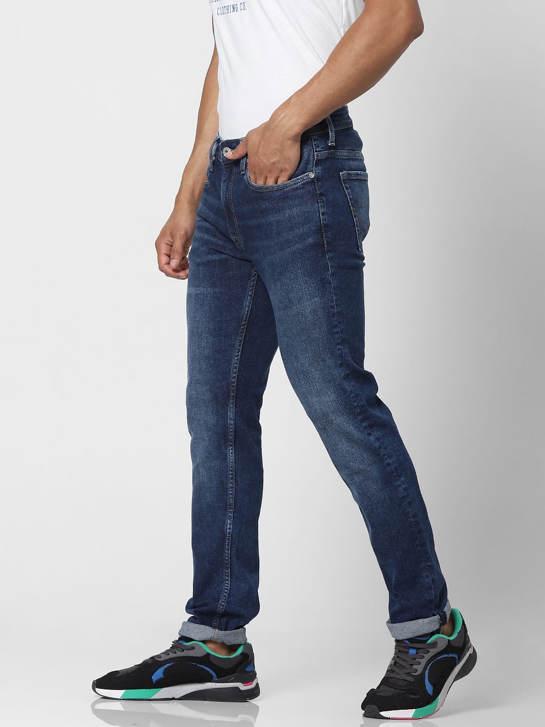 Blue Low Rise Ben Skinny Fit Jeans