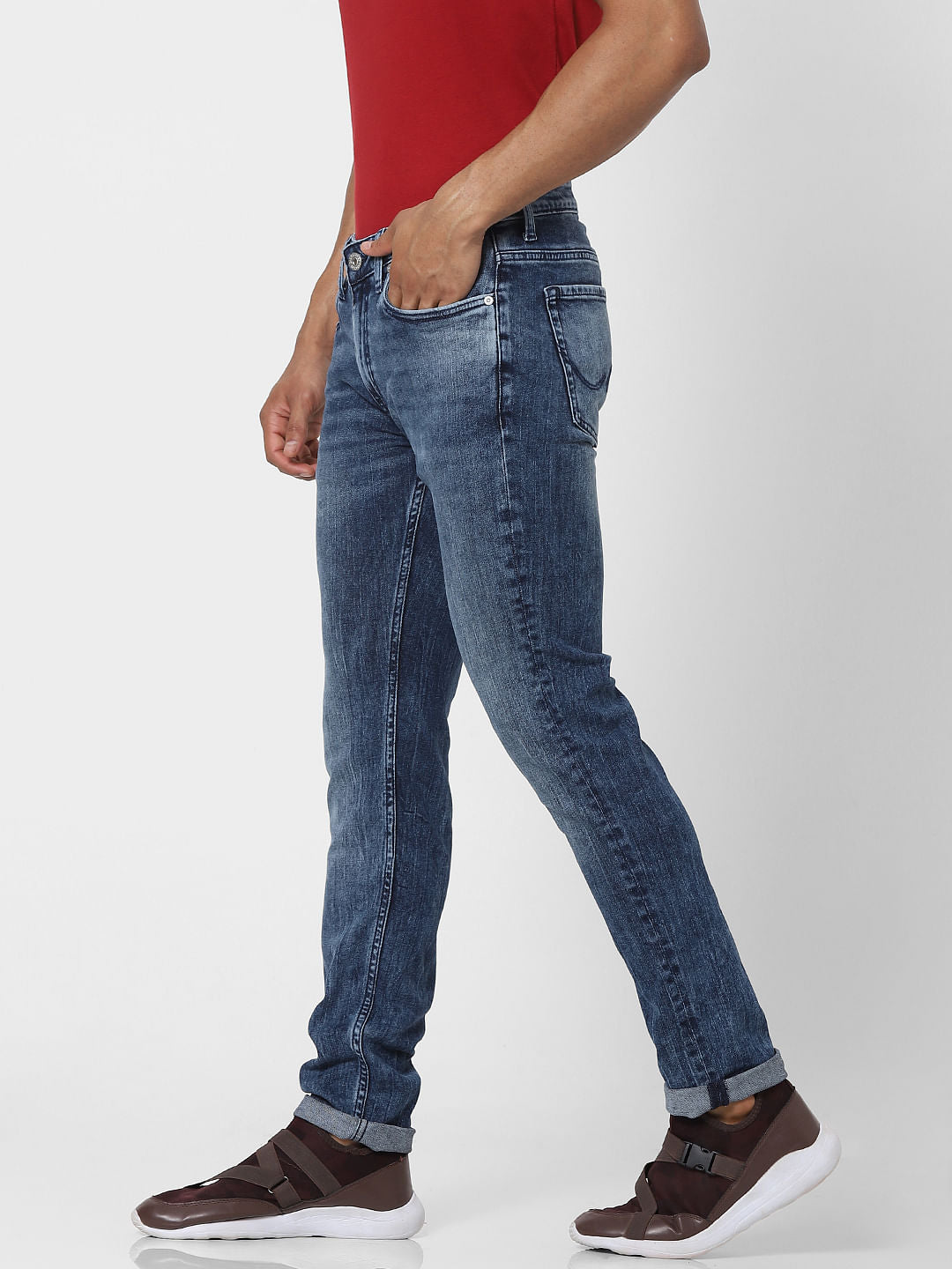 Blue Low Rise Ben Skinny Fit Jeans