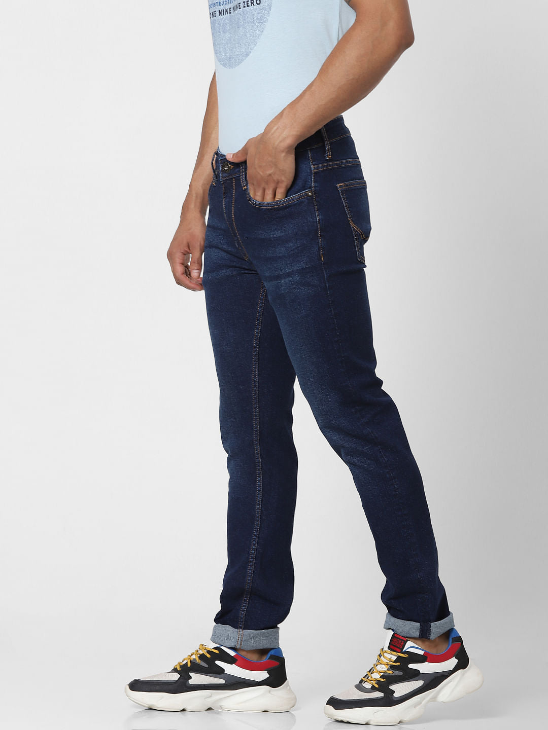 Dark Blue Low Rise Ben Skinny Fit Jeans