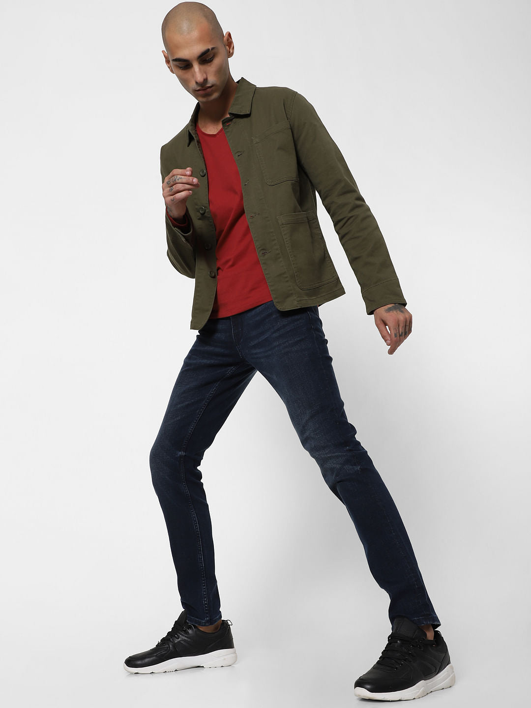 Blue Low Rise Glenn Slim Fit Jeans