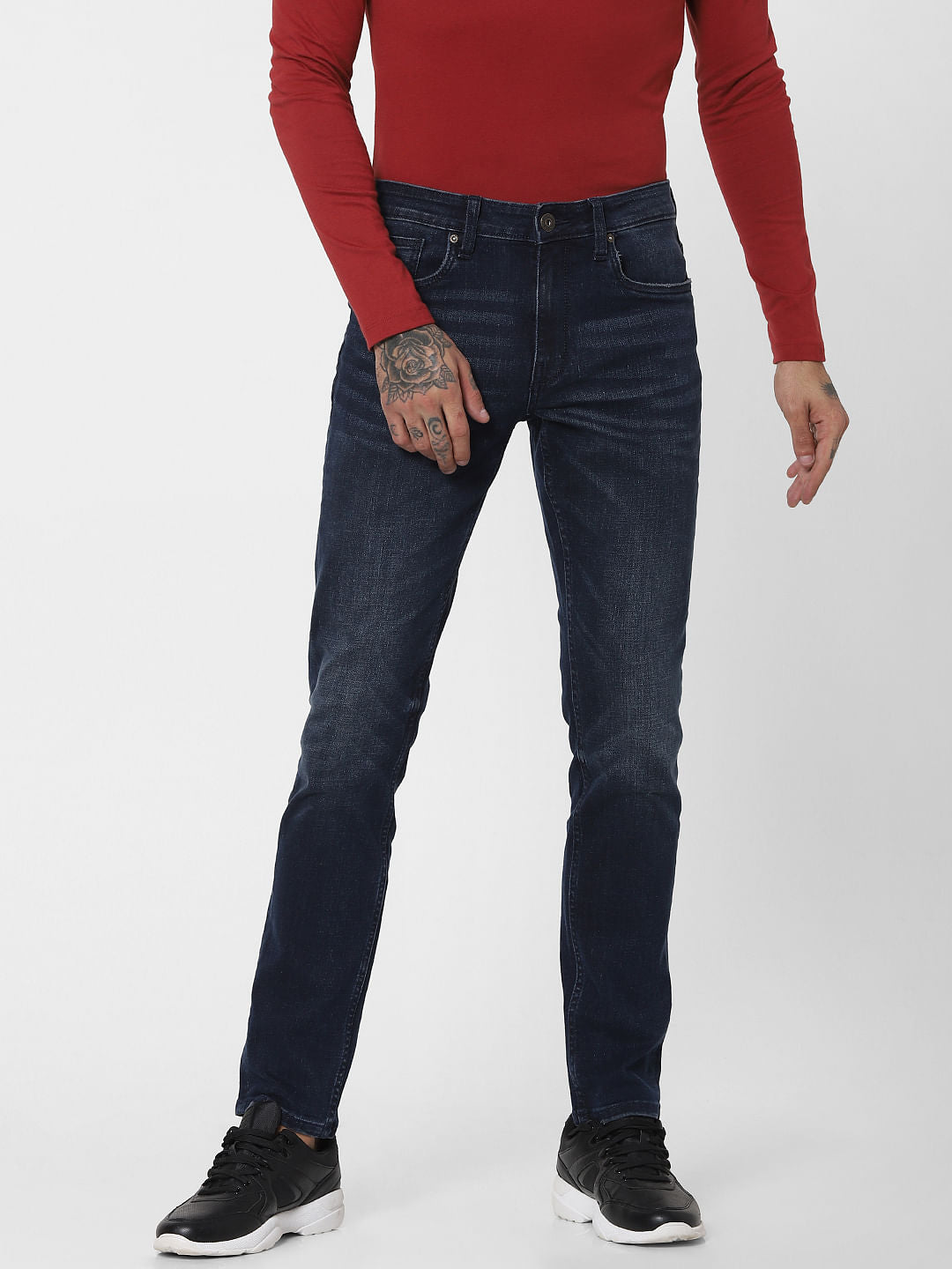 Blue Low Rise Glenn Slim Fit Jeans