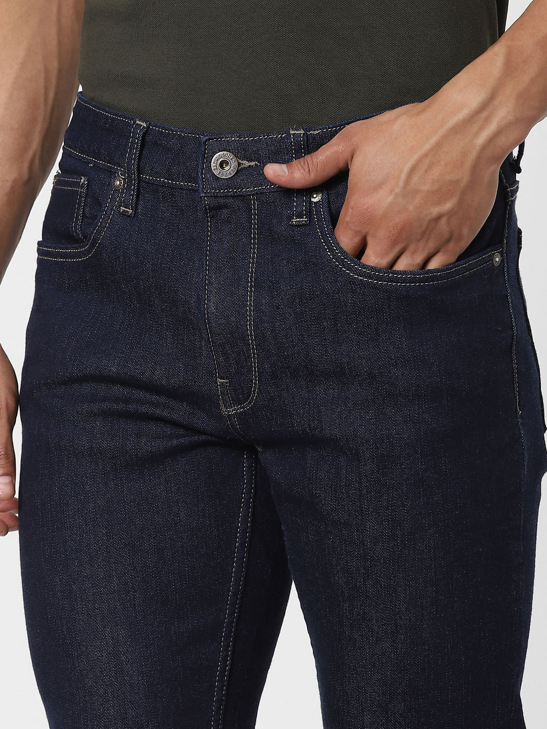 Dark Blue Low Rise Glenn Slim Fit Jeans