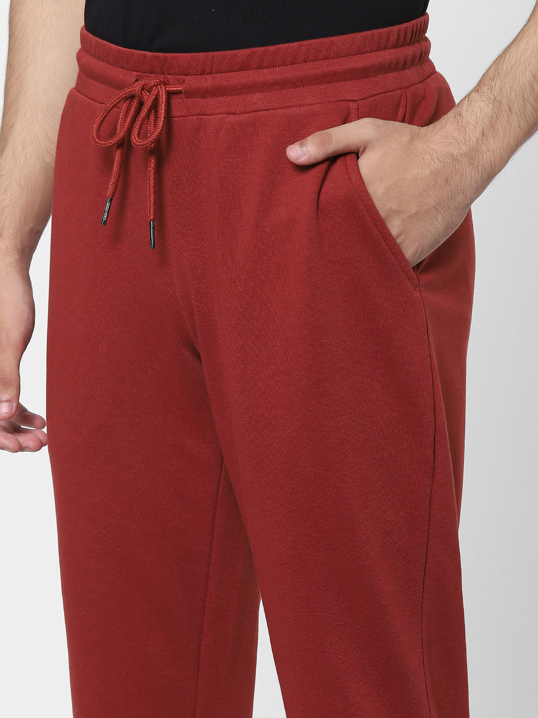 Red Mid Rise Sweatpants
