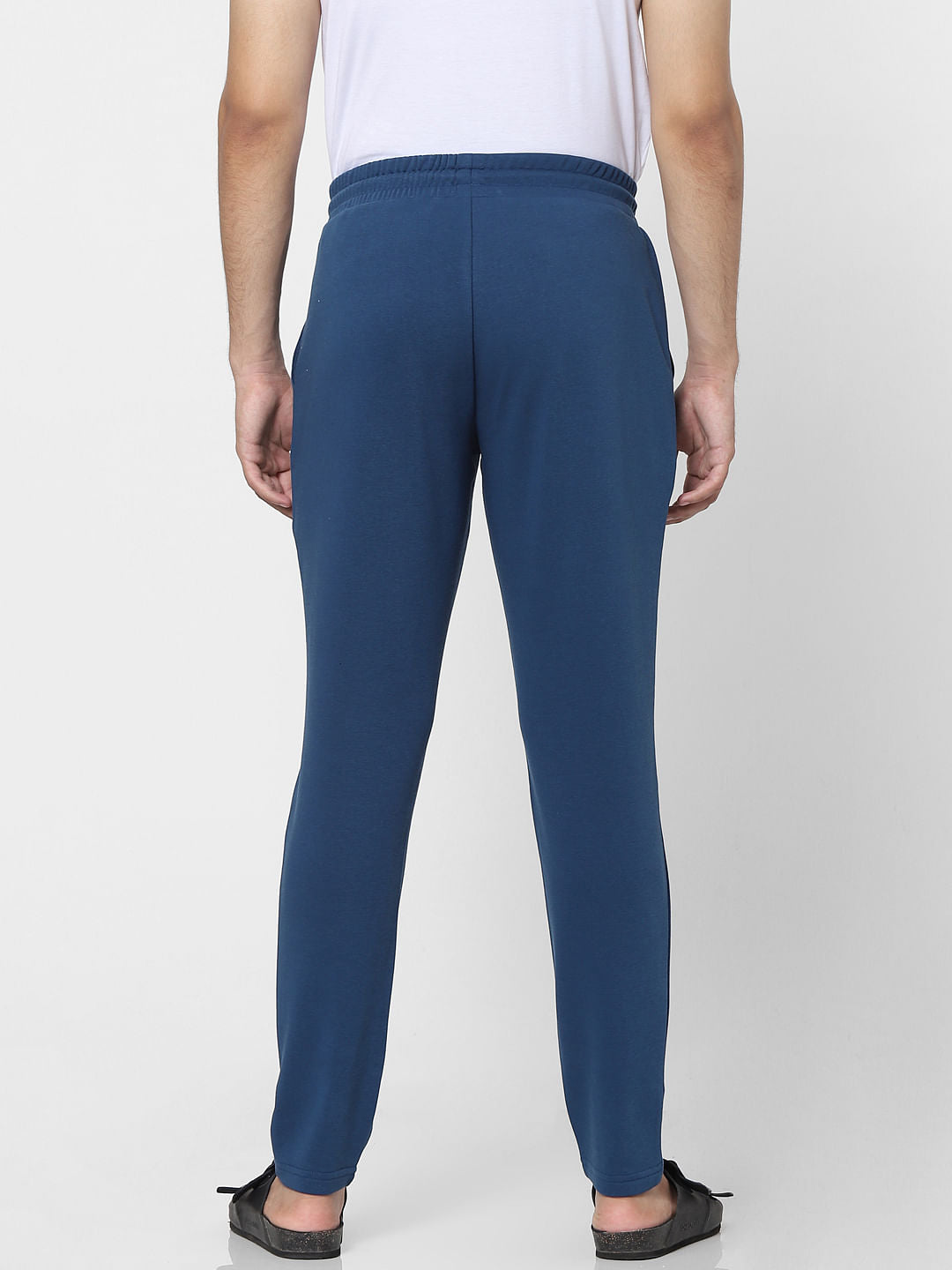 Blue Mid Rise Sweatpants