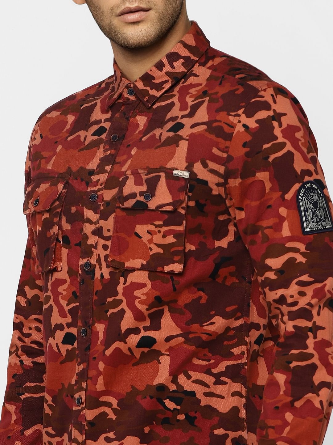 Brown Camo Full Sleeves Shirt