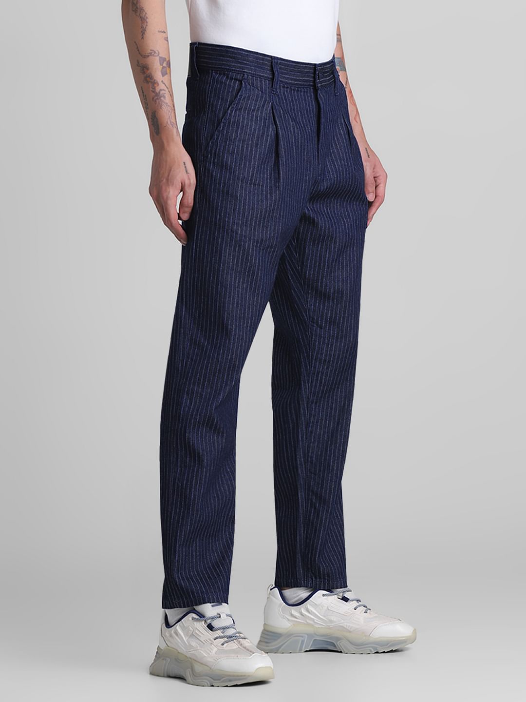 Blue Striped Ace Co-ord Set Anti Fit Jeans