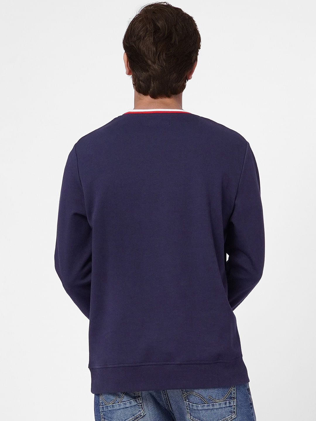 Blue Logo Print Sweatshirt