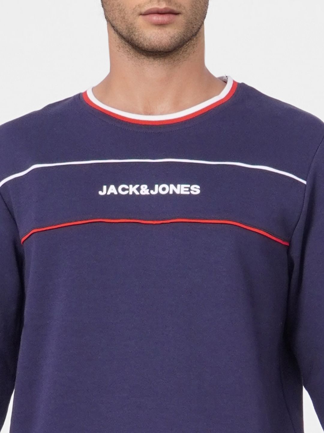 Blue Logo Print Sweatshirt