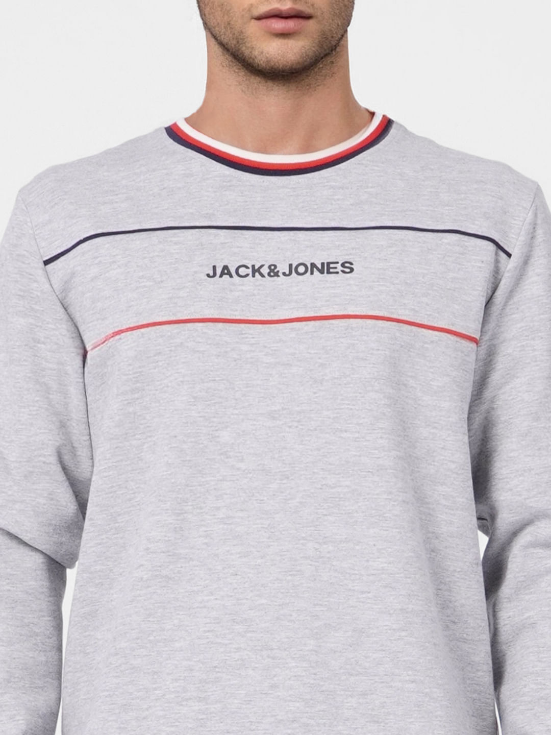 Grey Logo Print Sweatshirt