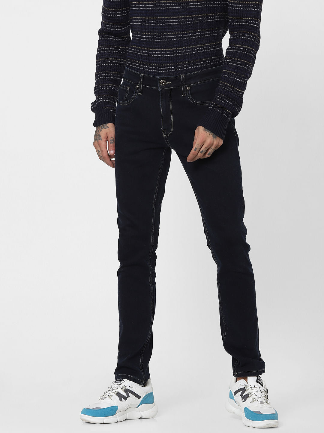 Blue Low Rise Ben Skinny Fit Jeans