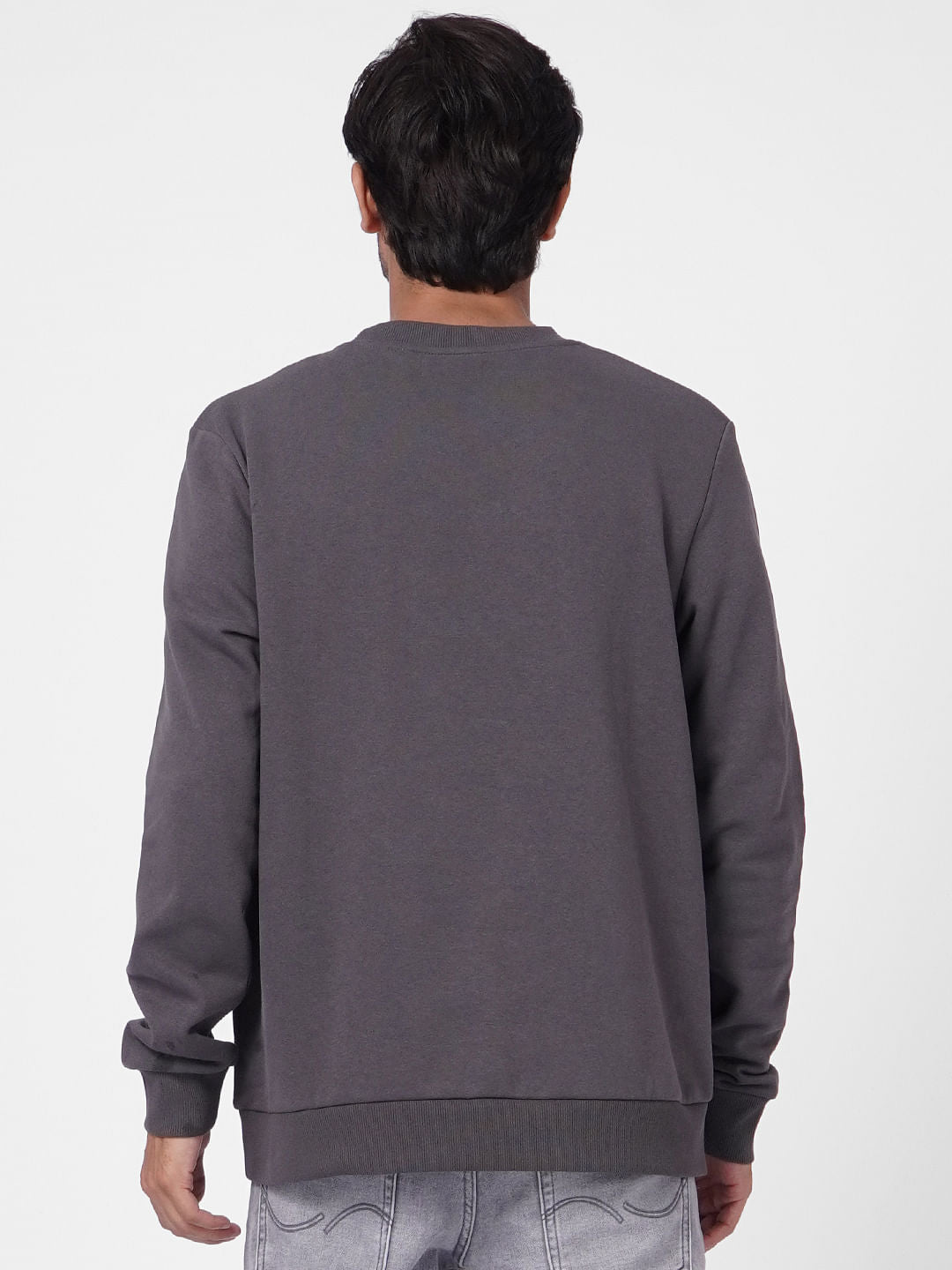 Grey Graphic Print Sweatshirt