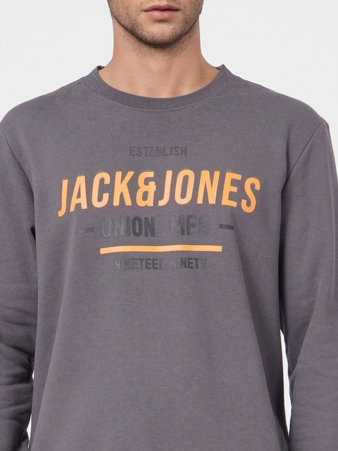 Grey Graphic Print Sweatshirt