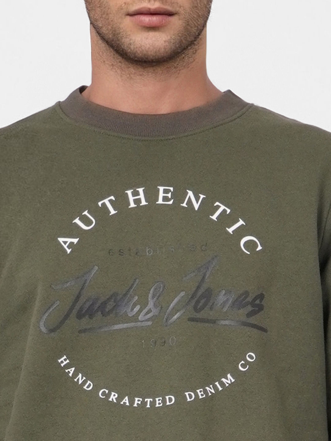 Green Graphic Print Sweatshirt