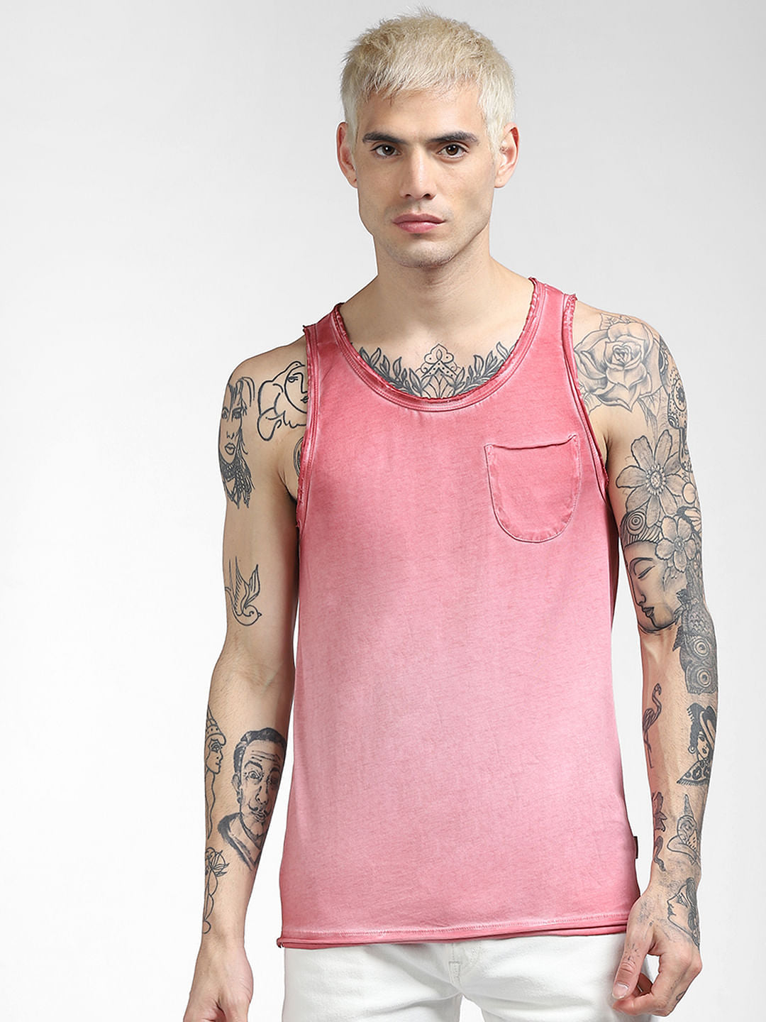Red Sleeveless T-shirt