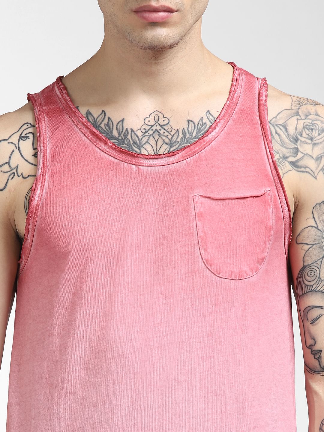 Red Sleeveless T-shirt