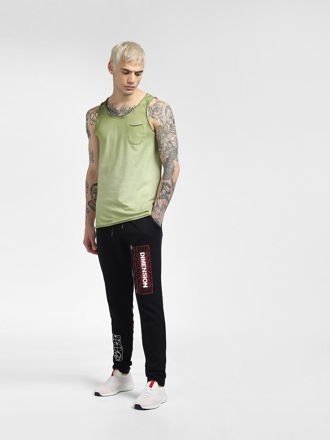 Green Sleeveless T-shirt