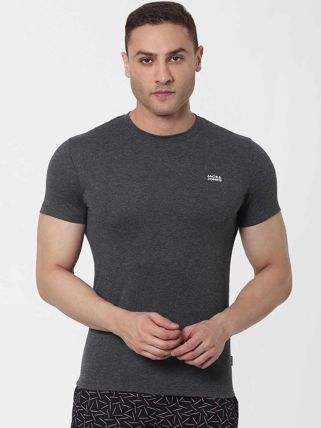 Dark Grey Crew Neck T-shirt