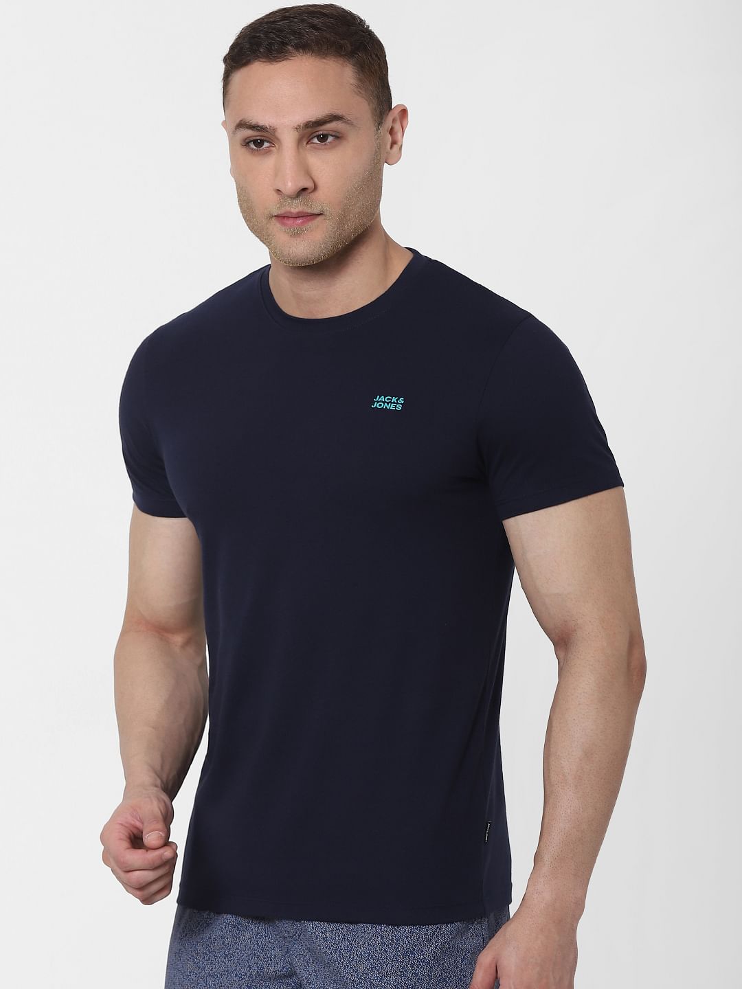 Blue Crew Neck T-shirt