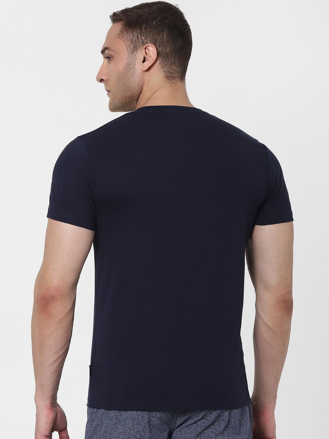 Blue Crew Neck T-shirt