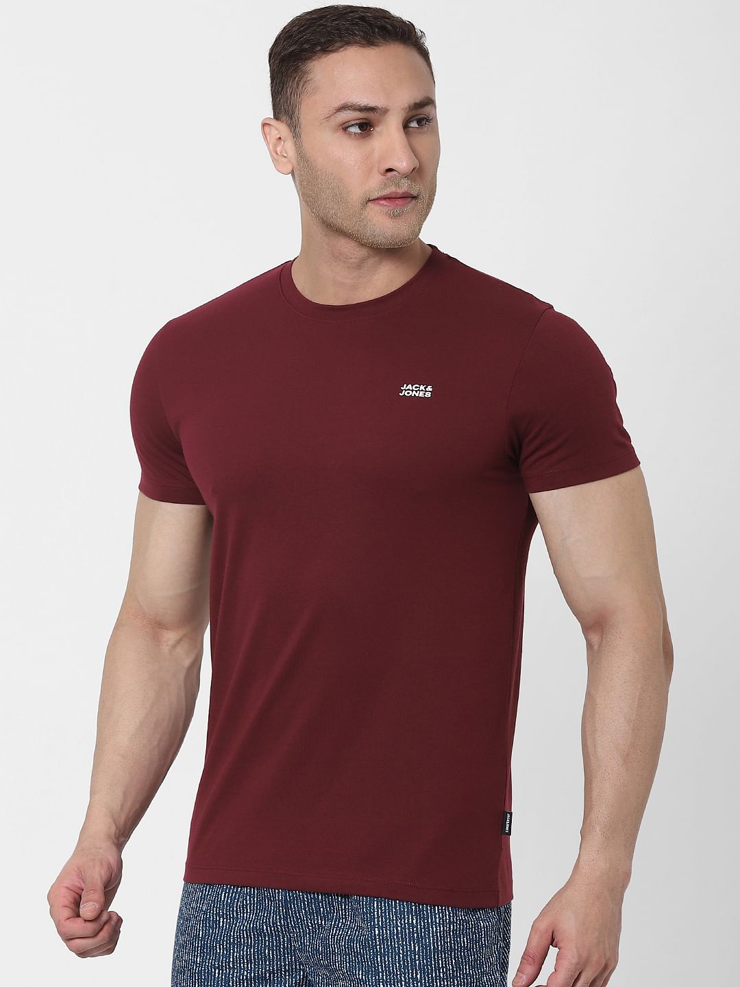 Maroon Crew Neck T-shirt