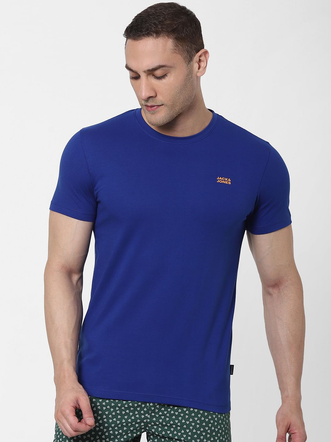 Blue Crew Neck T-shirt