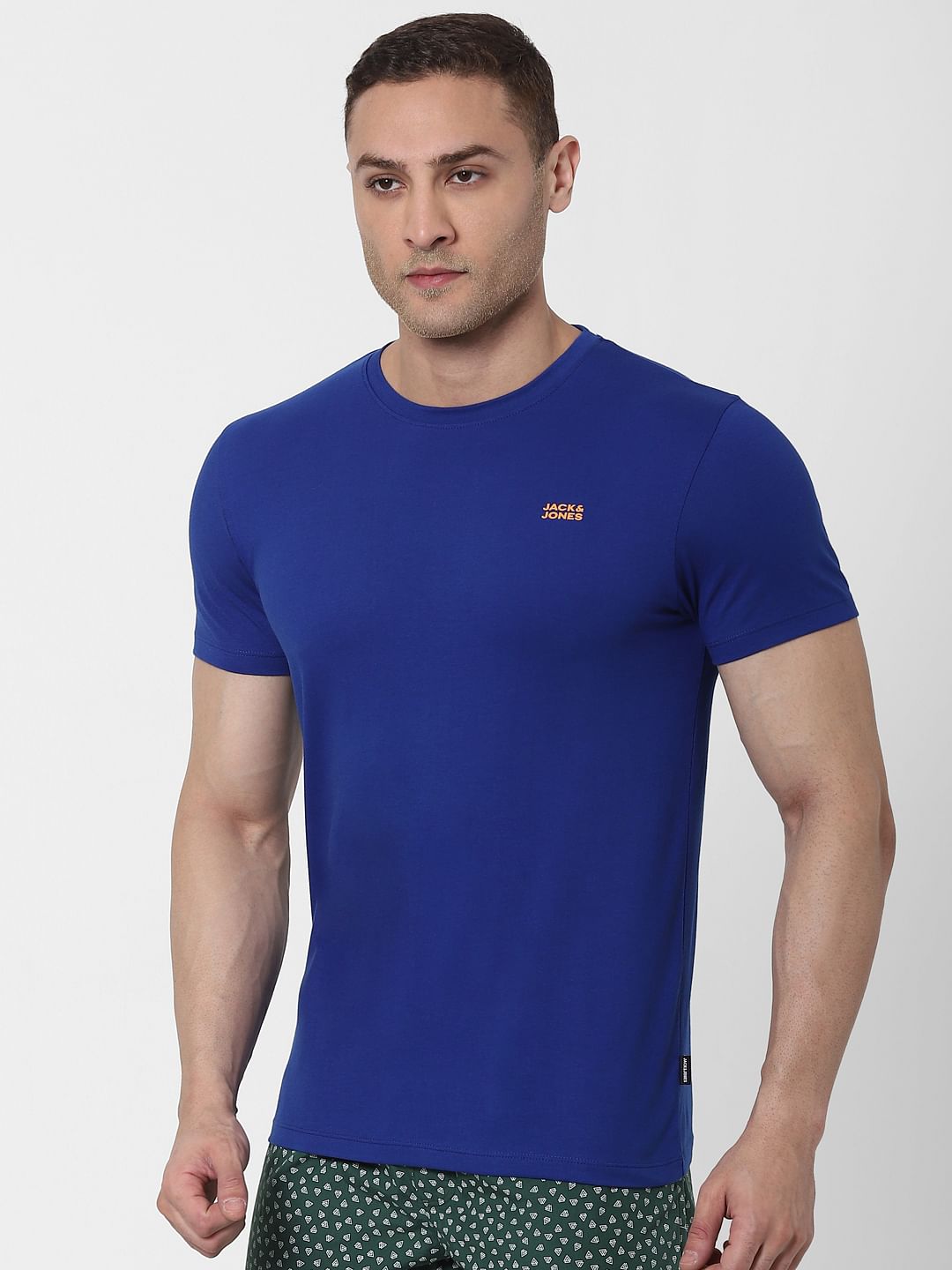 Blue Crew Neck T-shirt