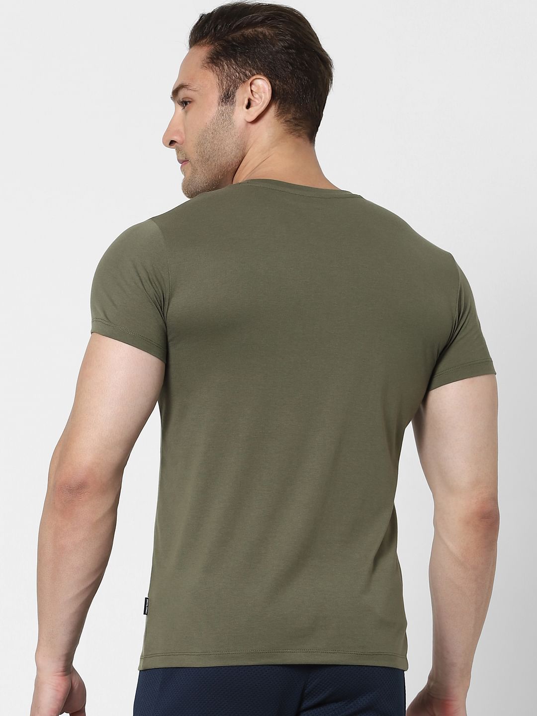 Olive Green Crew Neck T-shirt