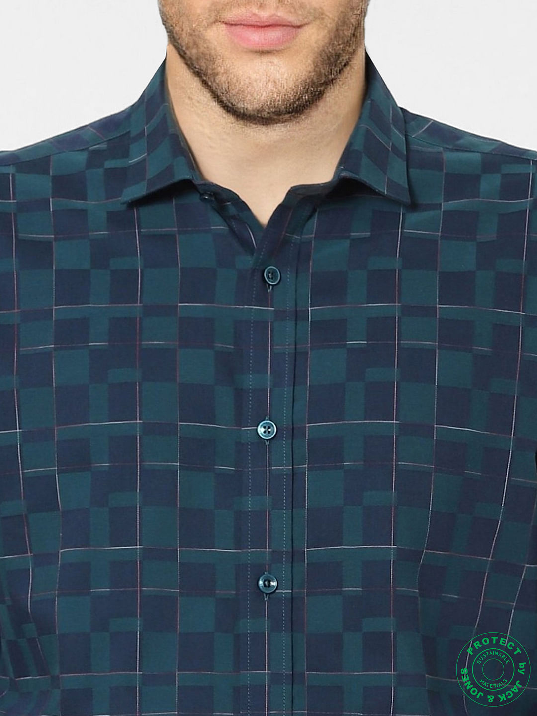 Blue Check Full Sleeves Shirt