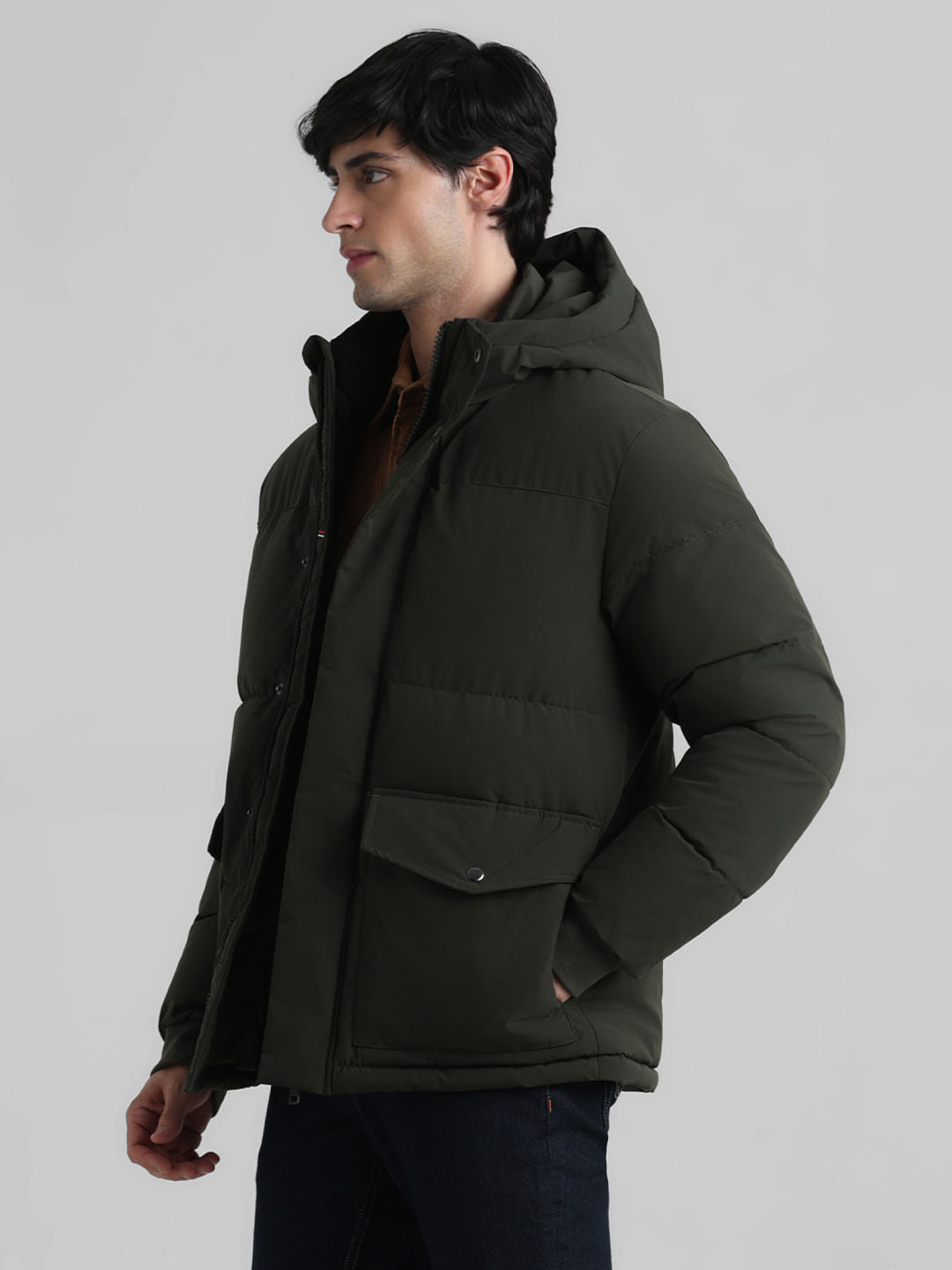 Green Hooded Puffer Jacket