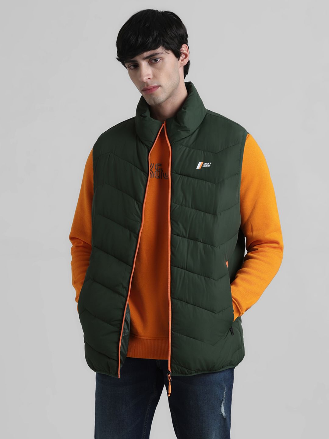 Green Puffer Sleeveless Bodywarmer