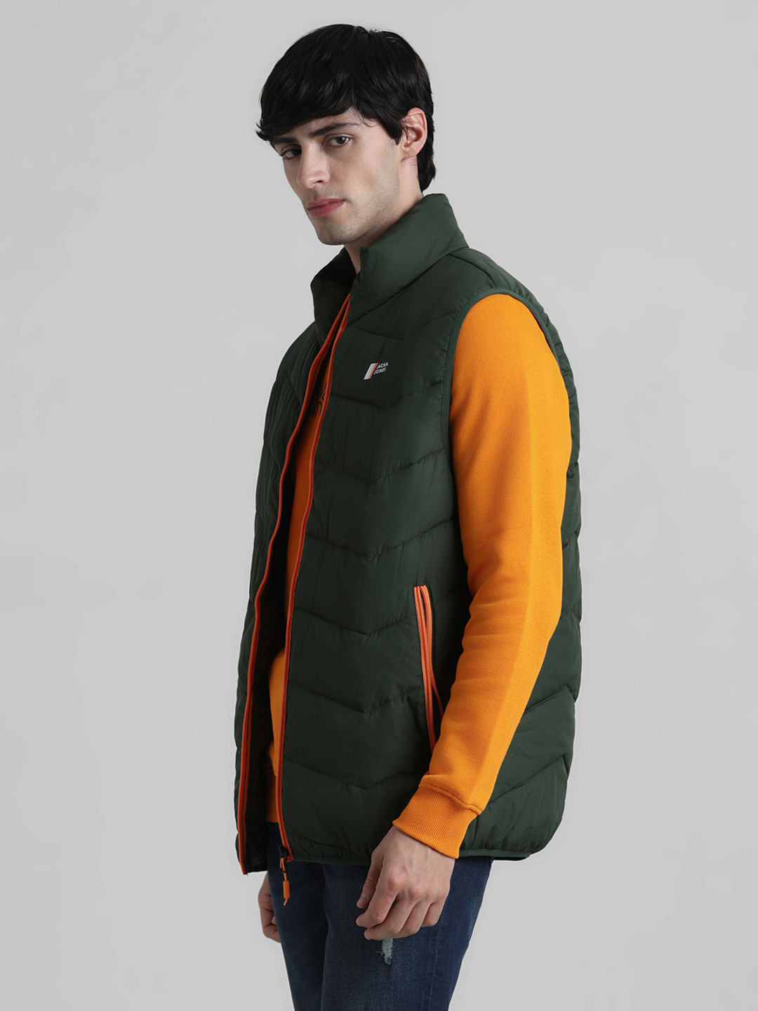 Green Puffer Sleeveless Bodywarmer