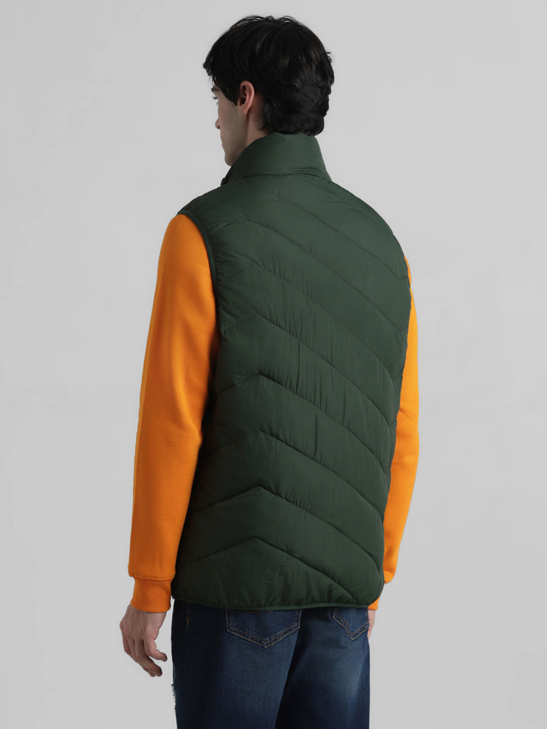 Green Puffer Sleeveless Bodywarmer