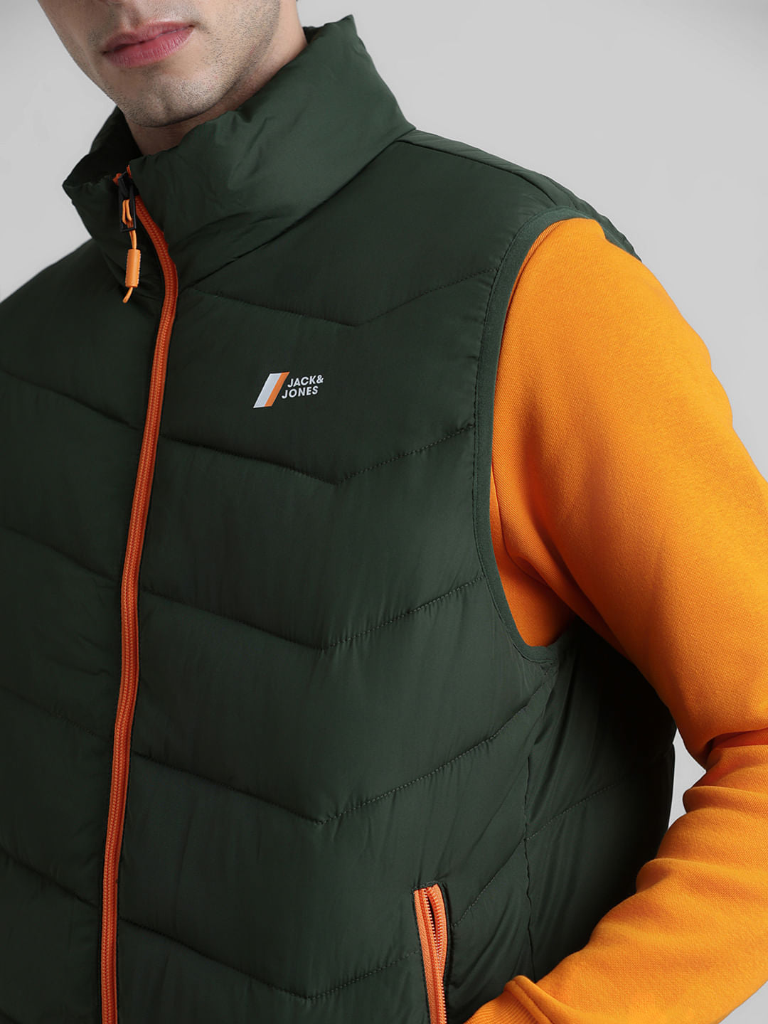 Green Puffer Sleeveless Bodywarmer