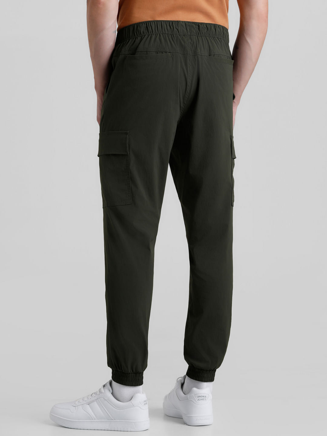 Green Mid Rise Cargo Pants