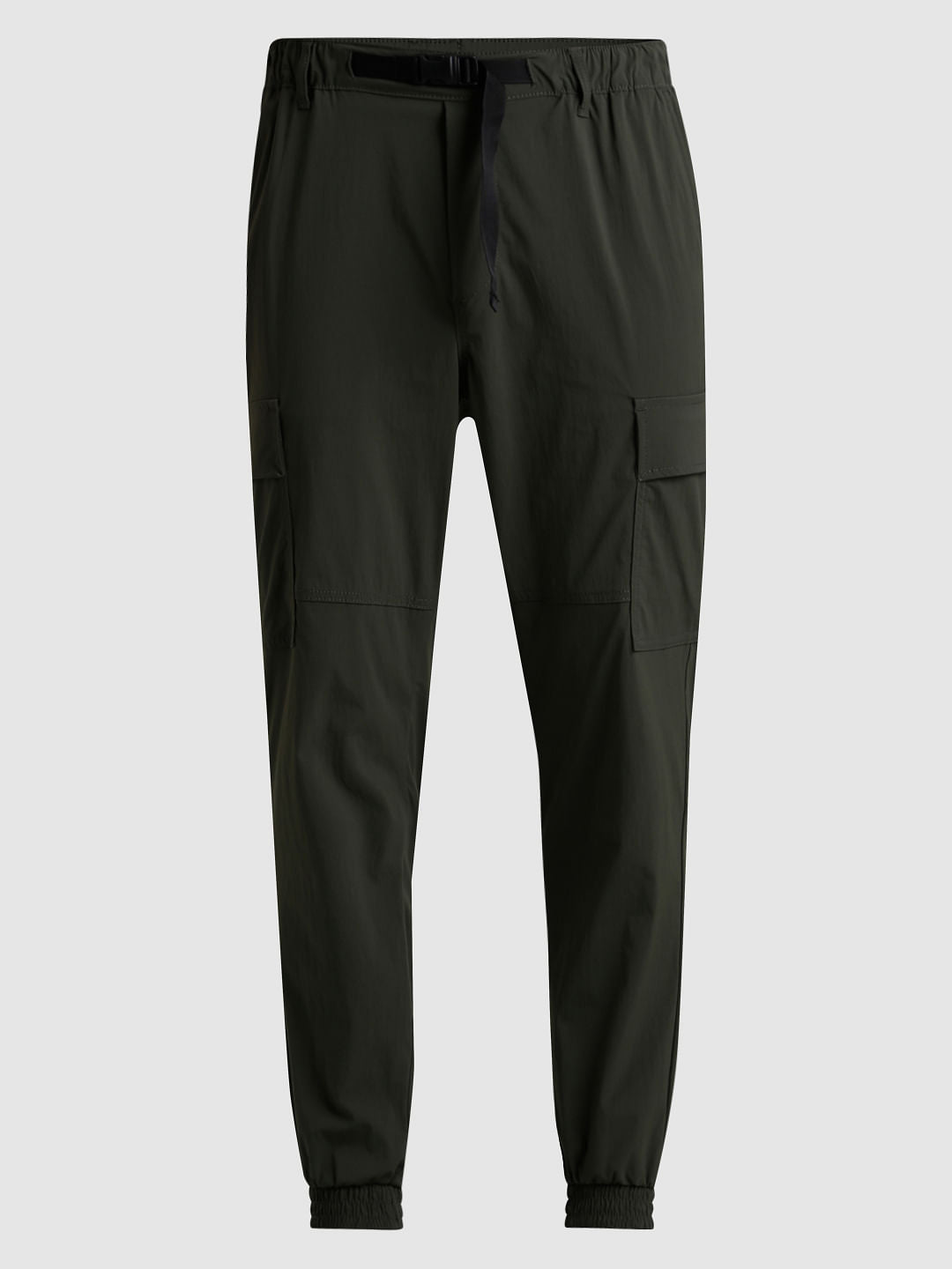 Green Mid Rise Cargo Pants